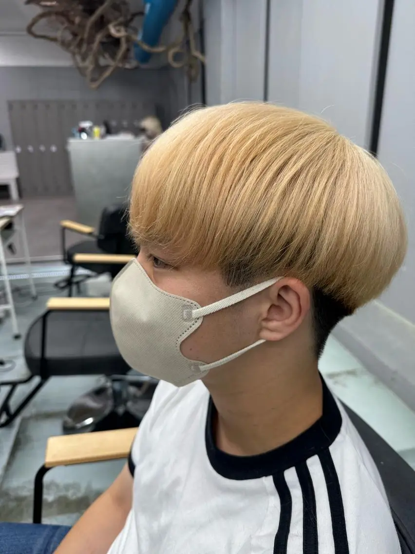 カラー パーマ メンズ 松戸レイヤーカット 塚原悠斗のヘアスタイル