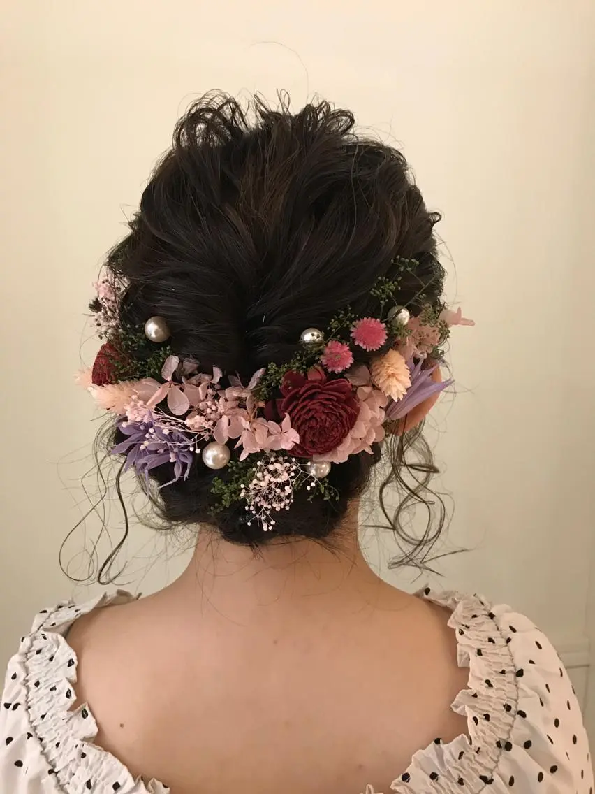 ミディアム ヘアアレンジ 卒業式のヘアスタイル 清水 ちひろ ✄トップスタイリストのヘアスタイル