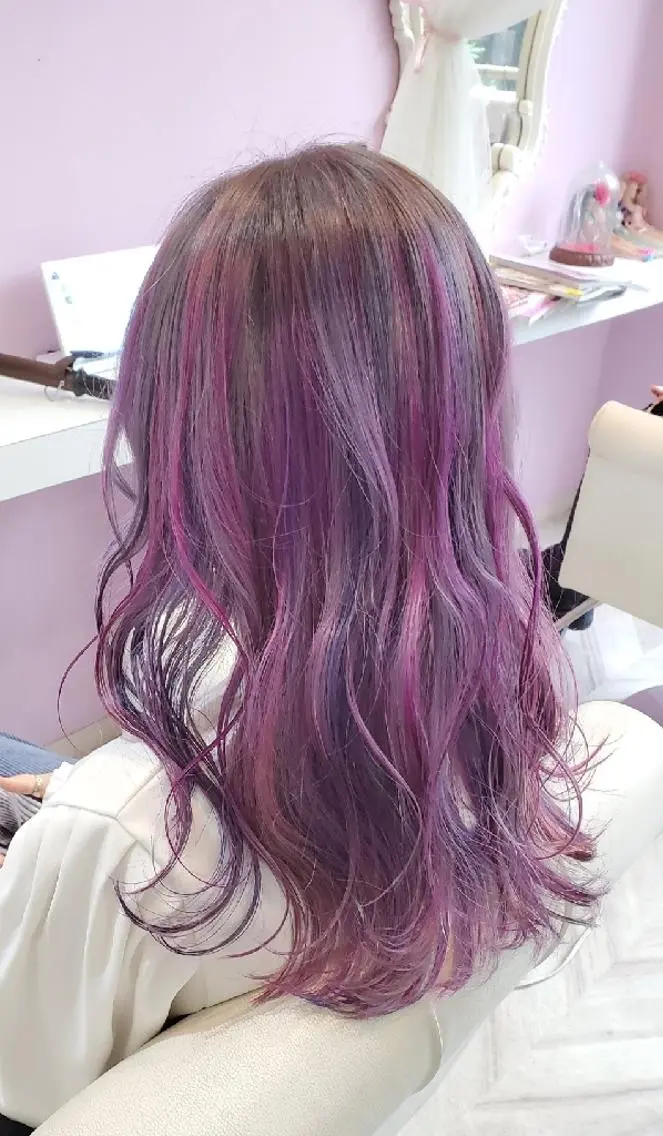 ロング カラー ヘアアレンジ ユニコーンカラー ナカシマ  アユミのヘアスタイル