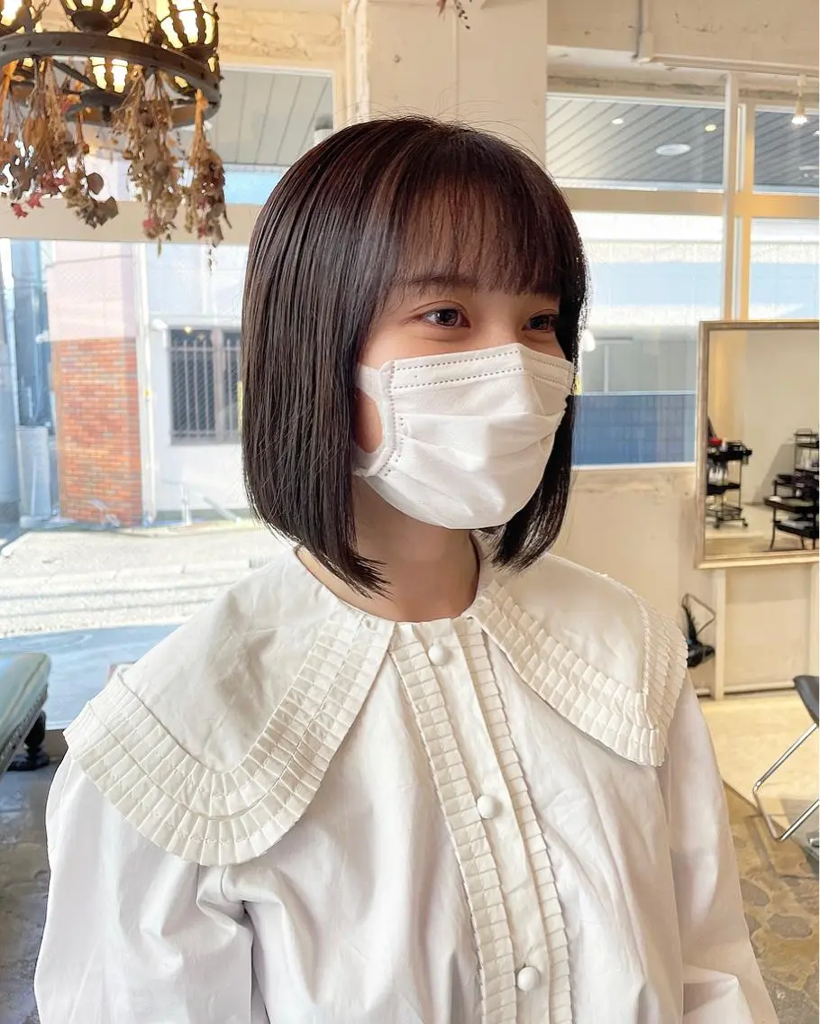 ショート カラー ヘアアレンジ アッシュ アッシュブラウン ブラウンカラー ボブ 伸ばしかけ bloom yumaのヘアスタイル
