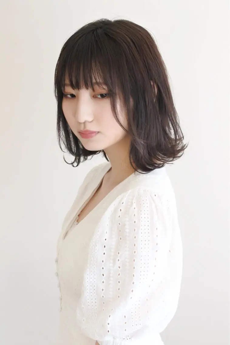 ミディアム カット ヘアカラー トリートメント 松田 光雄のヘアスタイル