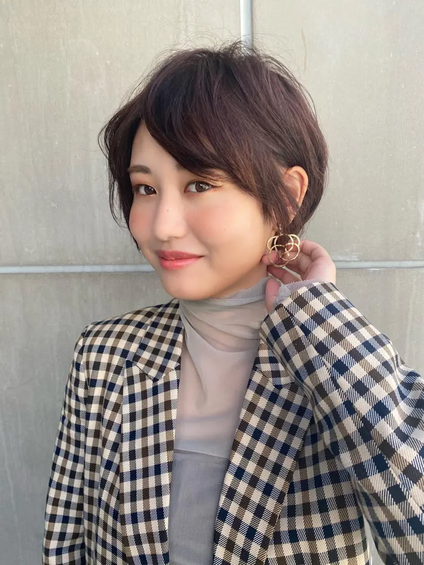 ショート ショートボブ ボブ ショートヘア カット パーマ たなか ちあきのヘアスタイル