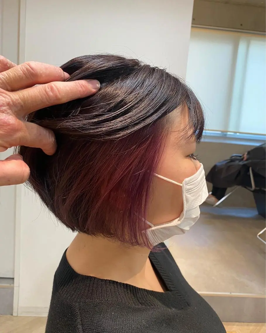 ショート ヘアカラー 西山 恵太郎のヘアスタイル