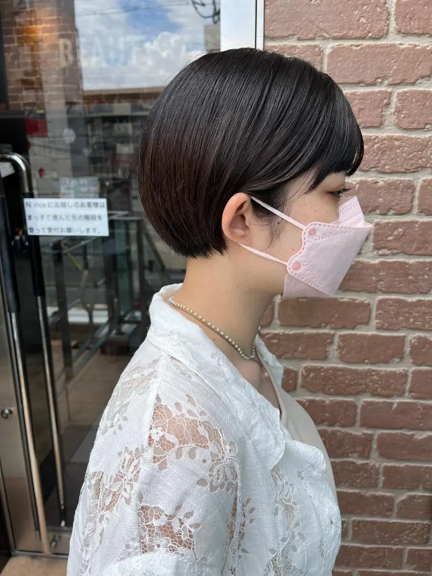 ショート カラー パーマ ヘアアレンジ メンズ キッズ ネイル マツエク・マツパ アイブロウ メンズパーマ ブラウンカラー ケアカラー 透明感カラー ピンクカラー 久木原 ゆりのヘアスタイル