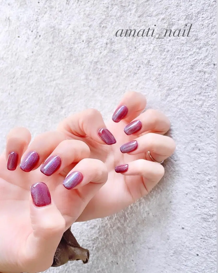ネイル アニマル柄 マグネットネイル ミラーネイル ニュアンスネイル ワンカラーネイル ハンドネイル amati_nail TAKAKOのネイルデザイン