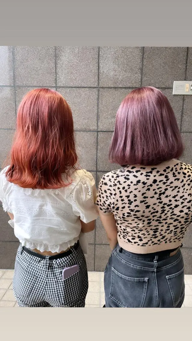 ミディアム カラー ヘアアレンジ 髙塚碧🇰🇷 韓国ヘア🎗️のヘアスタイル
