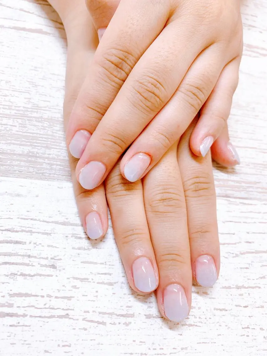 ネイル グラデーション ラメ(グリッター) ラメグラデーション パープル ハンドネイル Story nail Sakuraのネイルデザイン