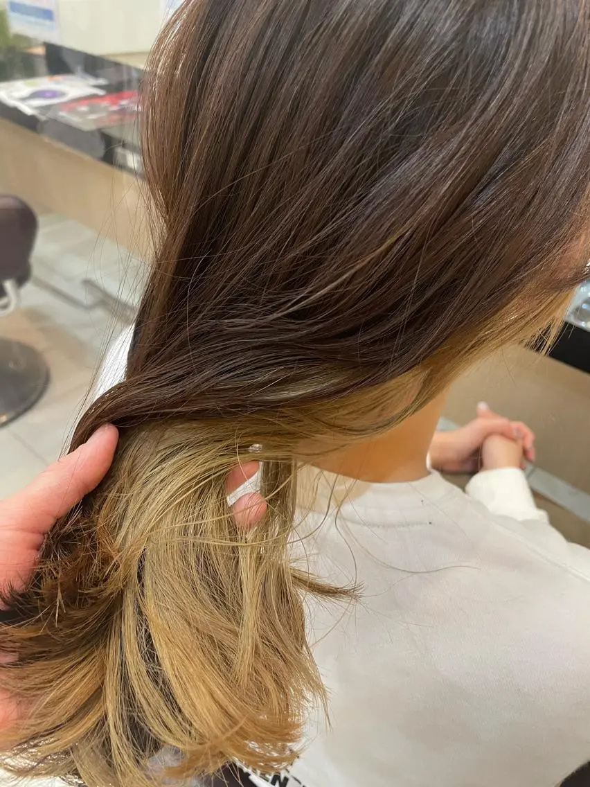 セミロング カラー ヘアアレンジ カット ヘアカラー トリートメント リリー /Men's/パーマのヘアスタイル