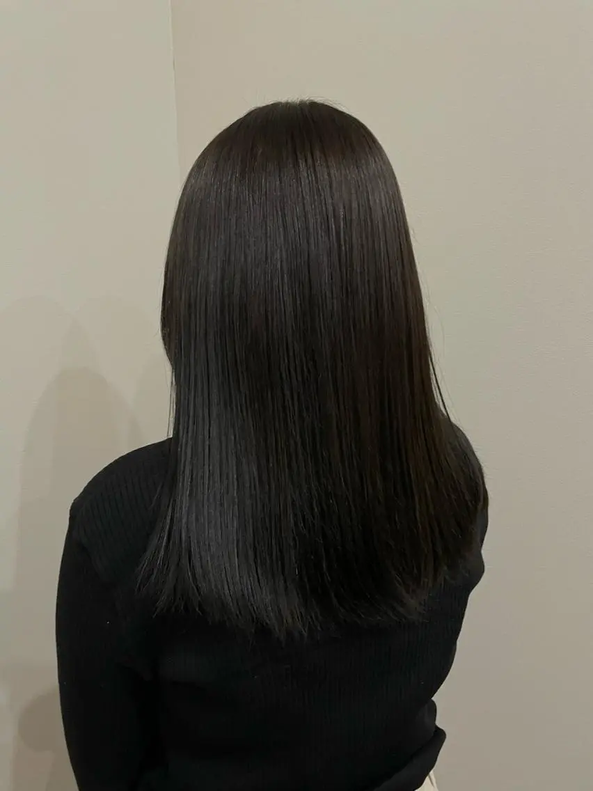 セミロング カラー グレージュ 𓍯 Riho𓍯のヘアスタイル