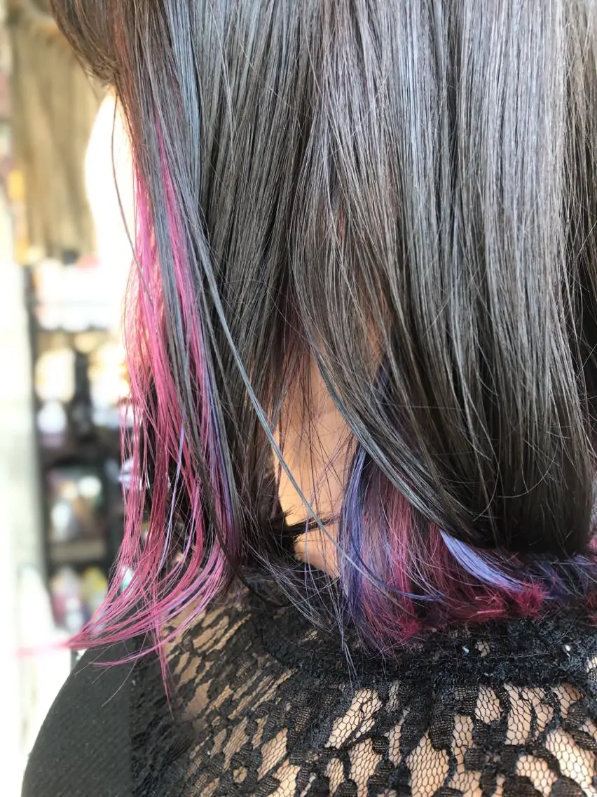 カラー ブリーチ 両国駅徒歩1分⭐️ アイロン仕上げのヘアスタイル