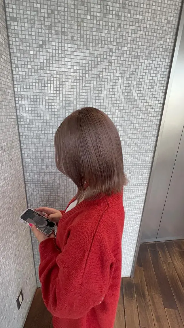 カラー ハイトーンカラー ヘアカラー 地毛風ストレート/ 髪質改善/セキネのヘアスタイル
