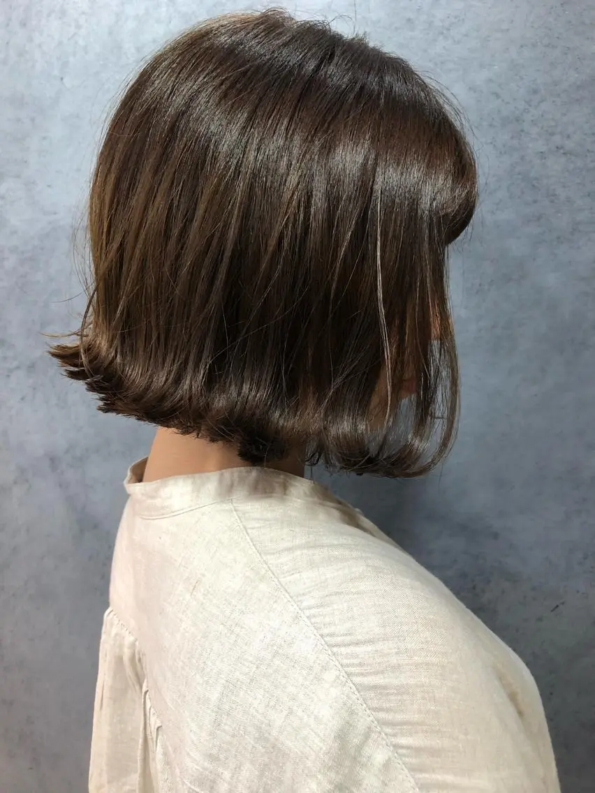ミディアム カラー パーマ ヘアアレンジ メンズ キッズ ネイル マツエク・マツパ 透明感カラー🤎 ゆりのヘアスタイル