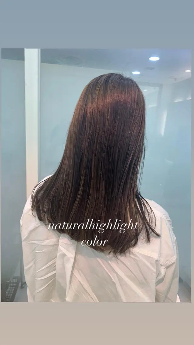 セミロング カラー 似合わせカラー/艶 髪質改善/ヨシザキのヘアスタイル
