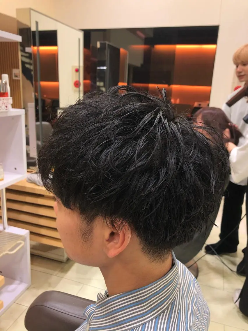 パーマ メンズ カット パーマ ヘアセット メンズ特化 古賀陸斗のヘアスタイル
