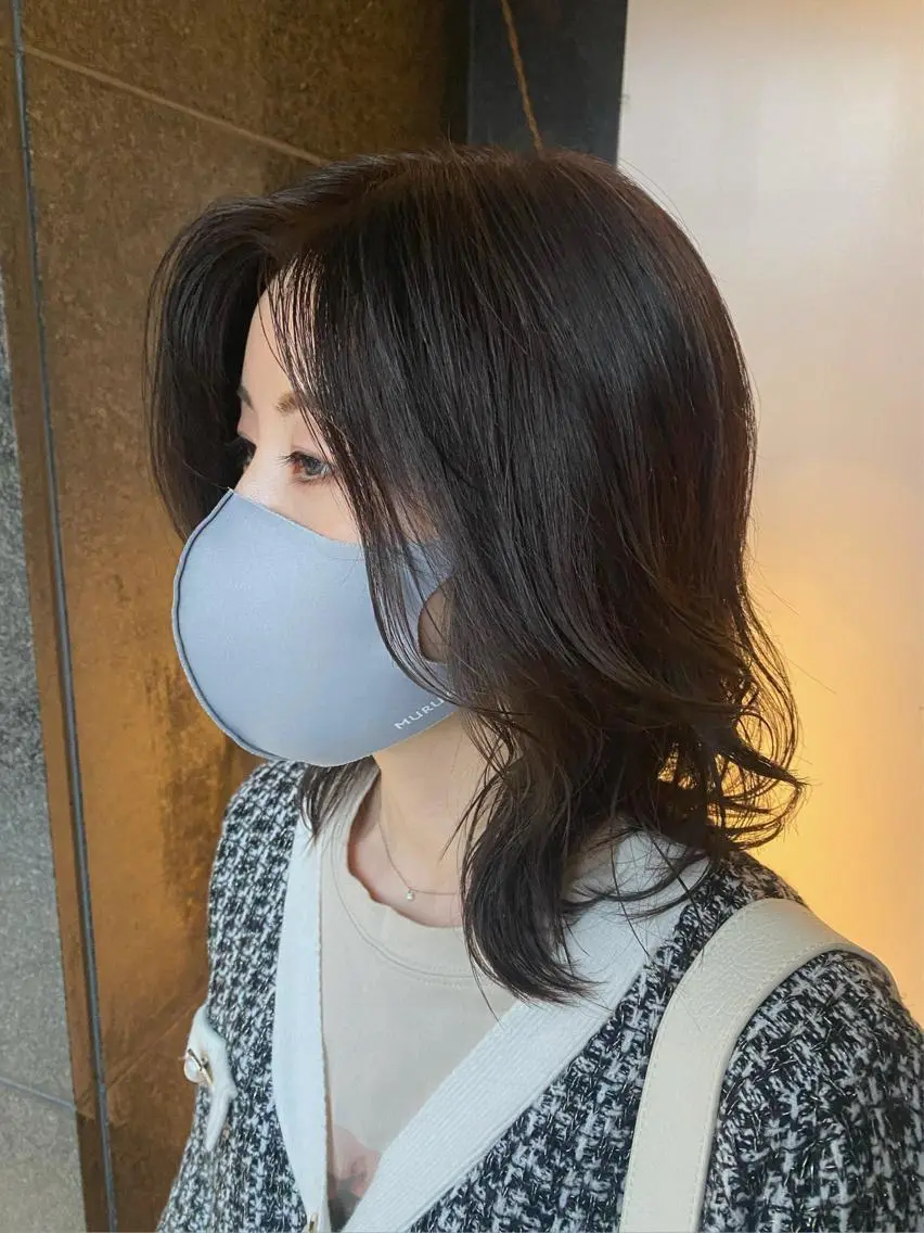 ミディアム 小顔カット 🌿リョウカのヘアスタイル