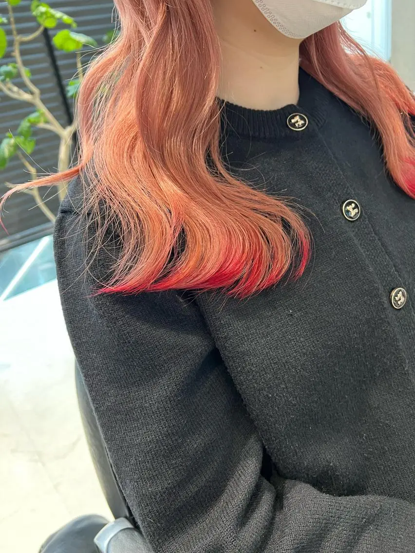 ロング カラー カット ヘアカラー トリートメント 赤みゼロ/透明感 カラー🌿KANTAのヘアスタイル
