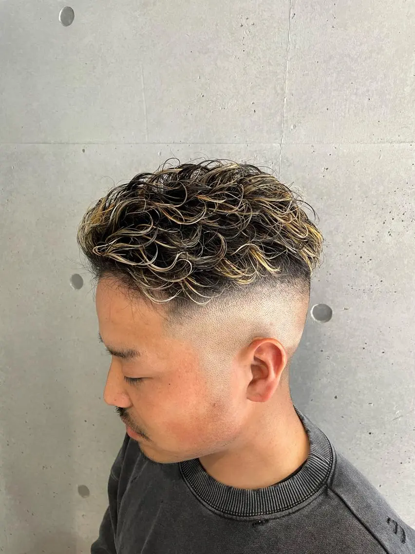 ショート カラー パーマ メンズ カット 🔥メンズ超特化🔥 青木海斗のヘアスタイル