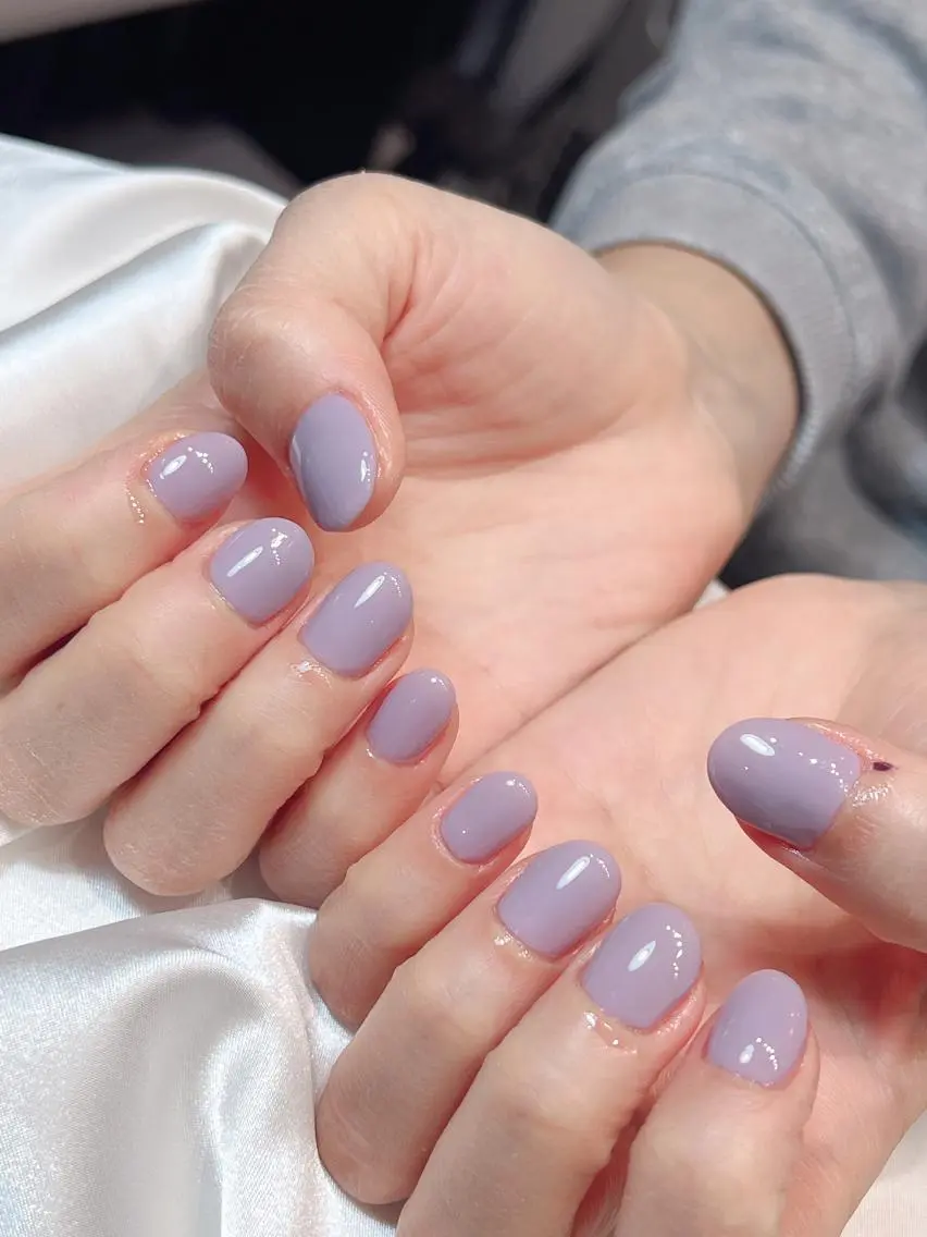 ネイル ワンカラーネイル bijou nails 蓮のネイルデザイン