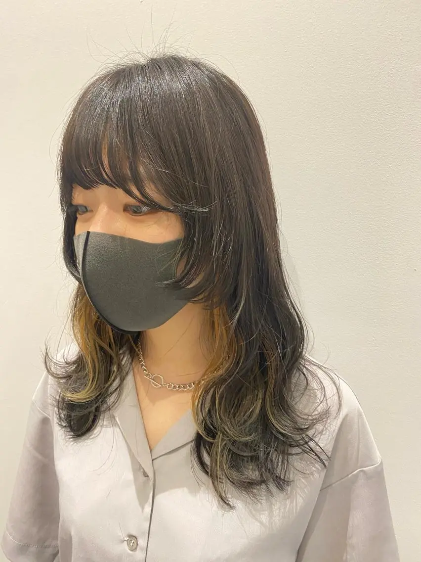 セミロング 顔周りカット レイヤーカット 村山 豪歩のヘアスタイル