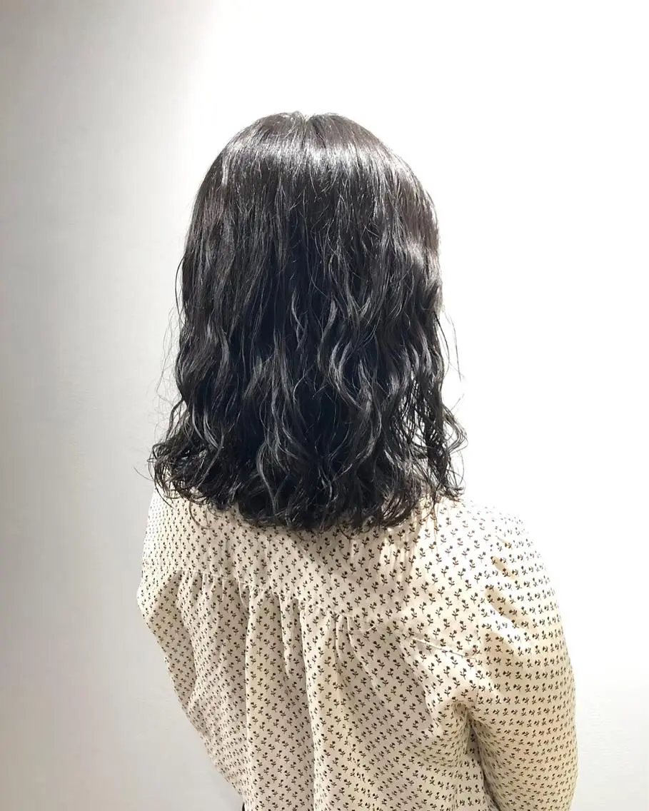 ミディアム パーマ ボブパーマコテ巻き風 パーマNo1深江秀平のヘアスタイル