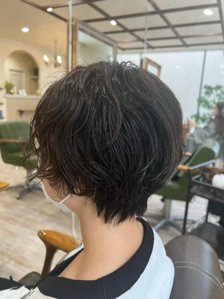 ショート カラー パーマ ハンサムショート ショートヘア 新越谷noble店長 松本拓也▶◀*.のヘアスタイル