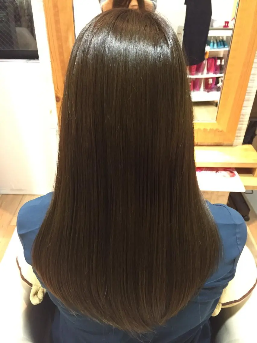 セミロング カラー アッシュ 杉本 らなのヘアスタイル