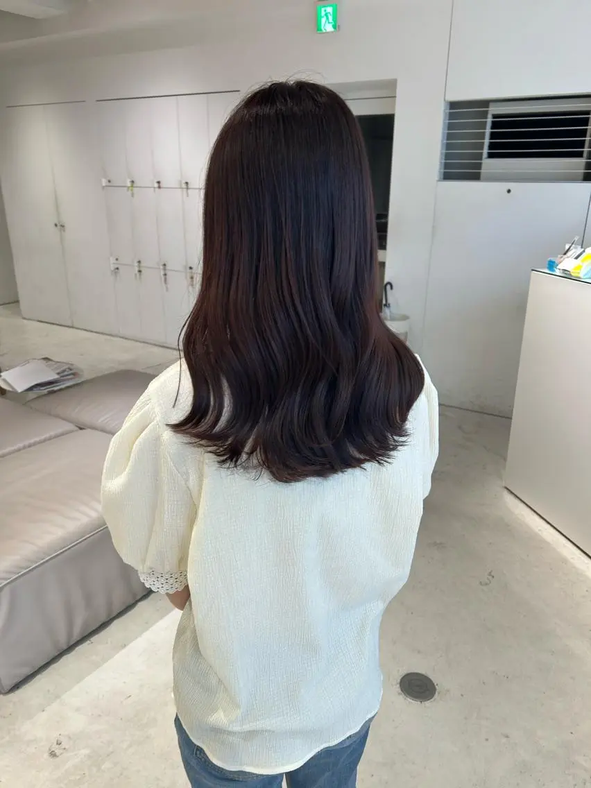 セミロング カラー ブラウンカラー ピンクカラー ピンクブラウン カット ヘアカラー トリートメント 透明感カラー🫧 nanohaのヘアスタイル