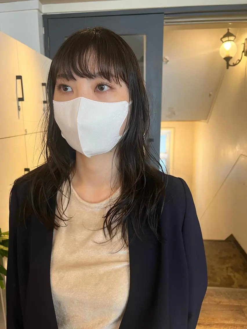 セミロング カラー パーマ ヘアアレンジ メンズ キッズ ネイル マツエク・マツパ アイブロウ ウルフレイヤーカット /チヒロのヘアスタイル