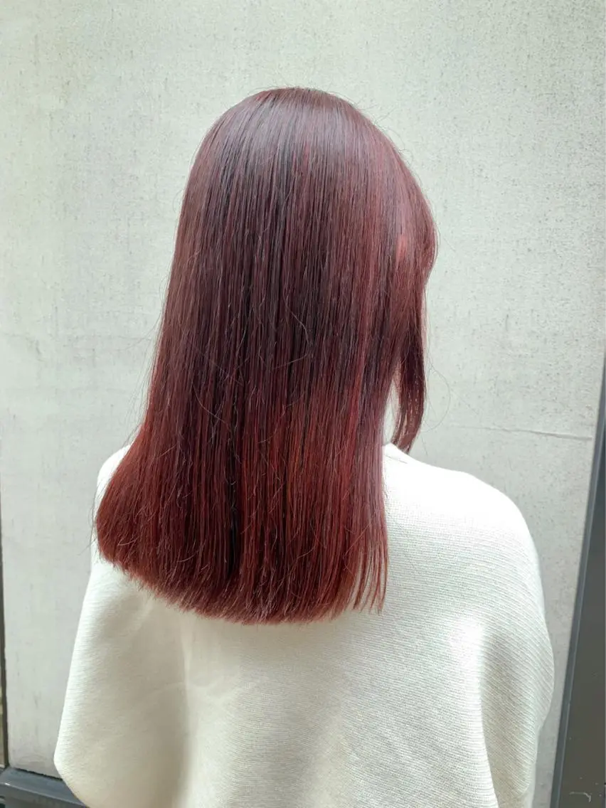 セミロング カラー ヘアアレンジ ブリーチ カット ヘアカラー トリートメント yuka .のヘアスタイル