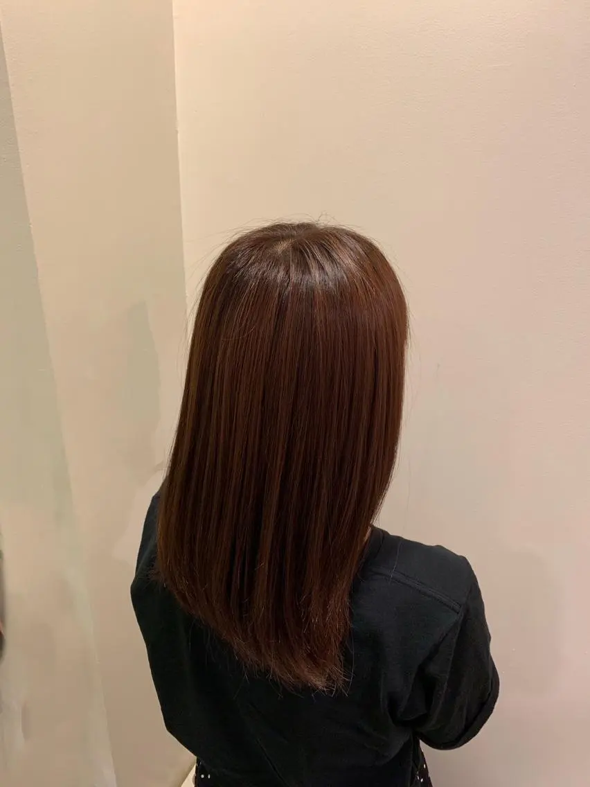セミロング パーマ 伸ばしかけ 縮毛矯正 Shouei  のヘアスタイル