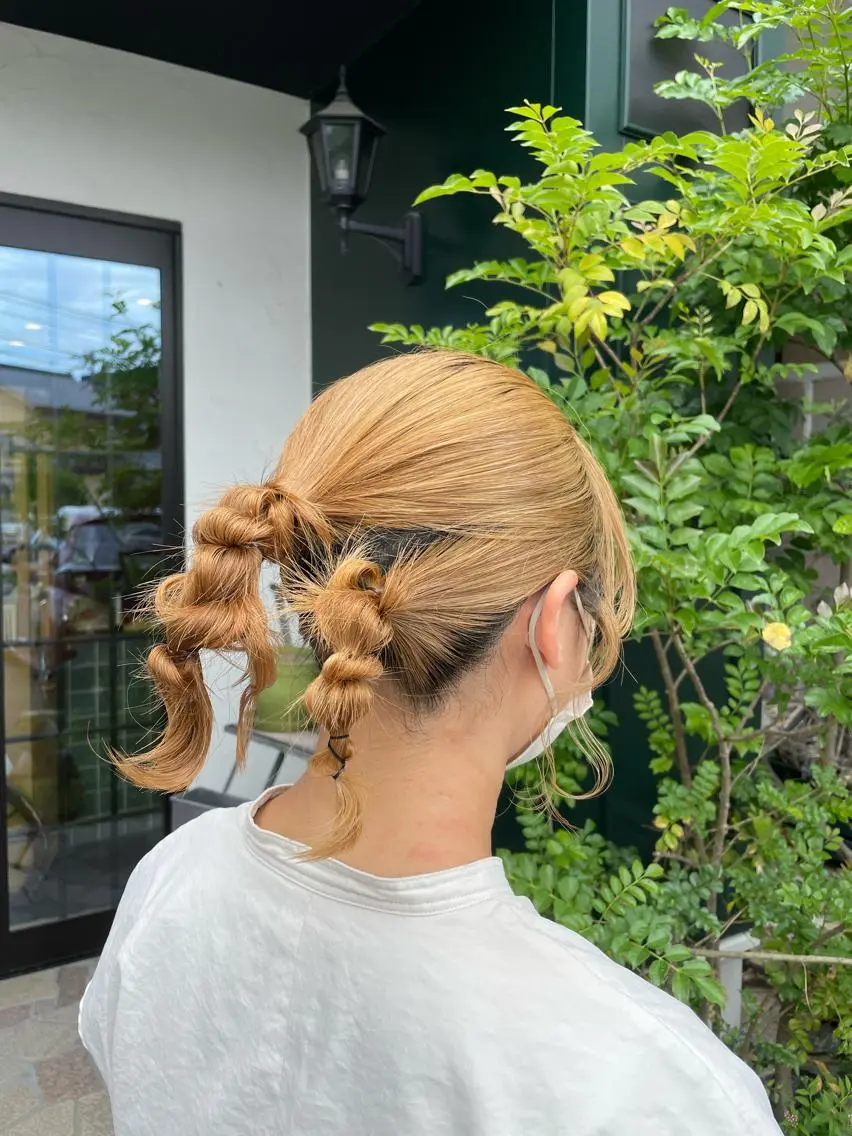 ミディアム ヘアアレンジ 山下 襟華のヘアスタイル
