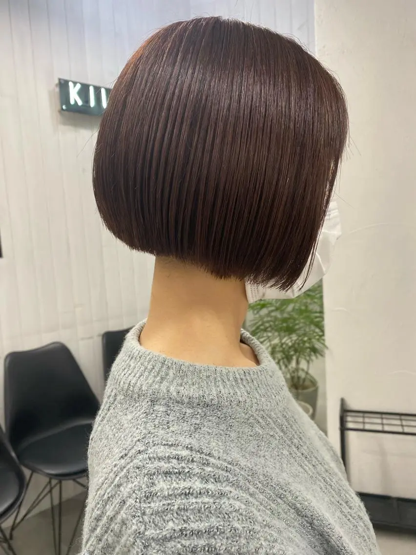 ショート カラー ボブ 🧸艶々韓国ヘア 🧁mizunaのヘアスタイル