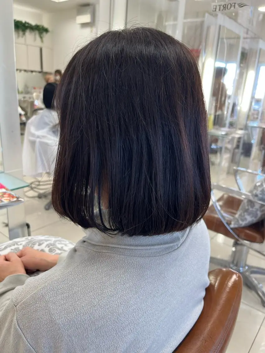 ミディアム カラー ブラウンカラー ボブ 下四日市 翠のヘアスタイル