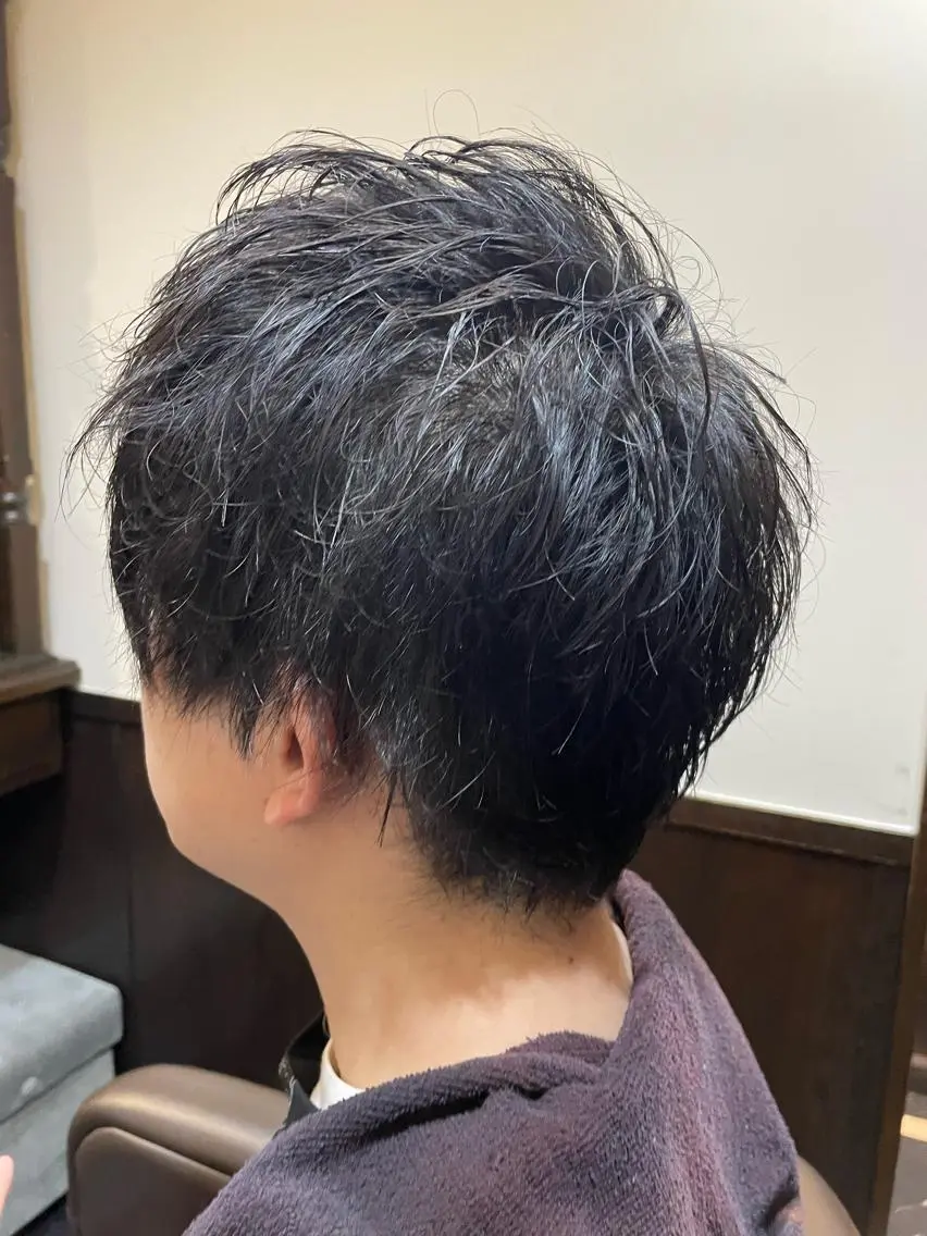 ミディアム 稲田 海斗のヘアスタイル
