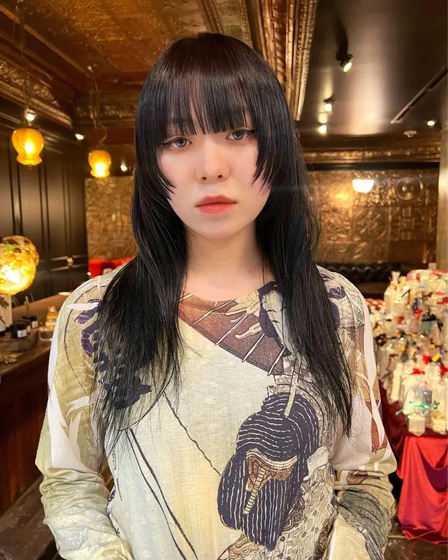 ロング カラー ロング ウルフカット カット ヘアカラー トリートメント 圧倒的デザイン力 店長🎨RENAのヘアスタイル