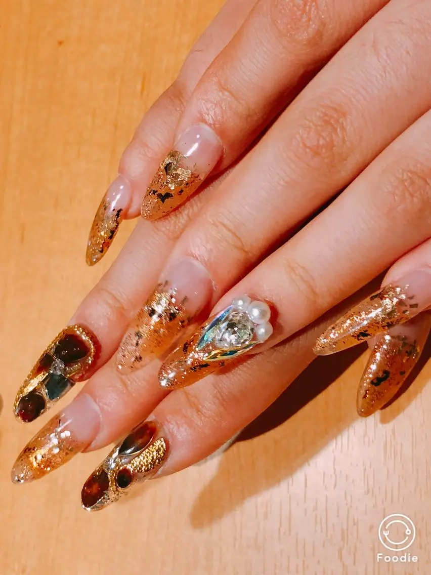 ロング ネイル ハンドネイル 長さ出し専門 nynaのネイルデザイン