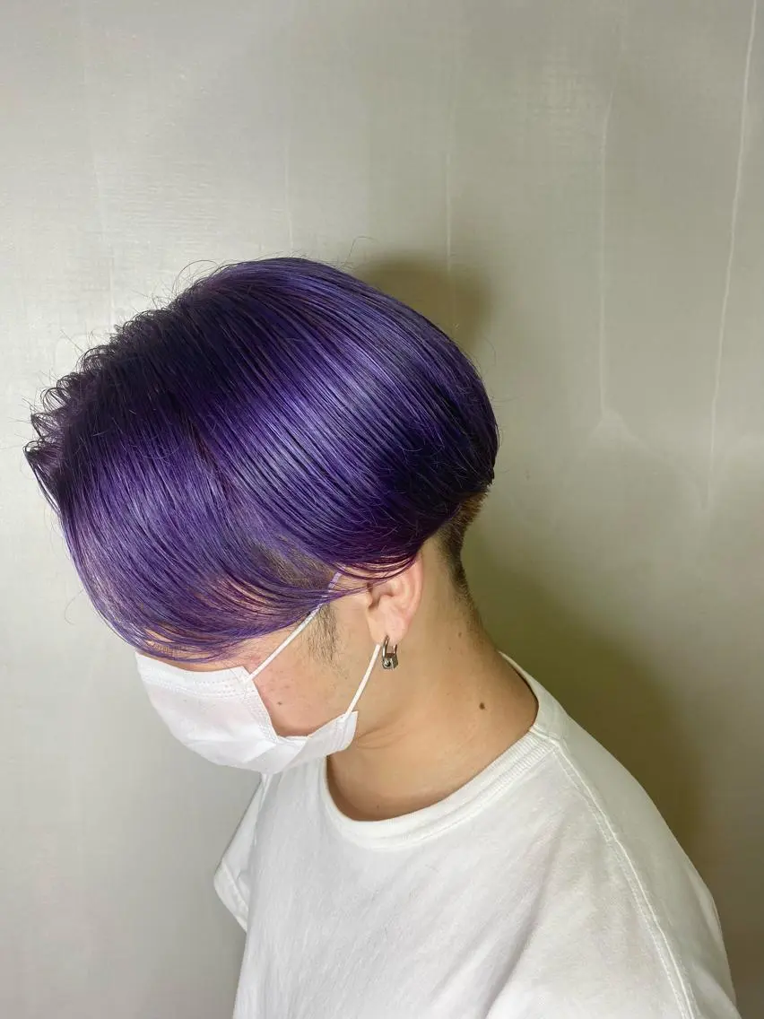 ショート カラー パープルカラー 【副店長】DAYS 2nd 久木山湧也のヘアスタイル