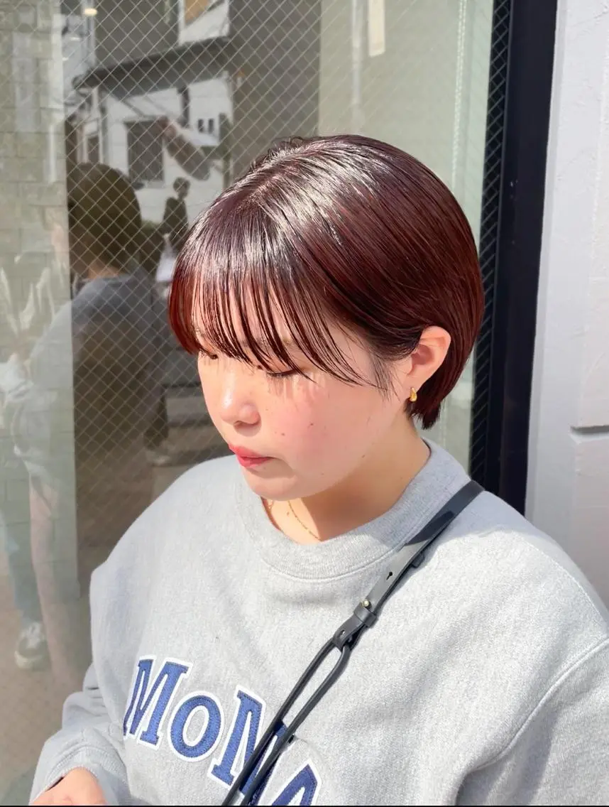 ショート カラー パーマ ヘアアレンジ キッズ ブリーチ ハイライトカラー ハイトーンカラー ハイライト ショートヘア 大人スタイル 太田のヘアスタイル