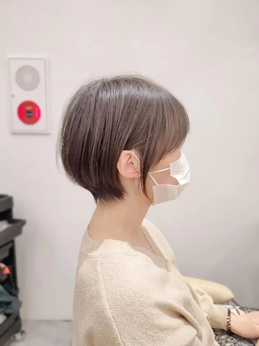 ショート 丸みショート ショートヘア 【似合わせ・レイヤー ・パーマ】海気のヘアスタイル