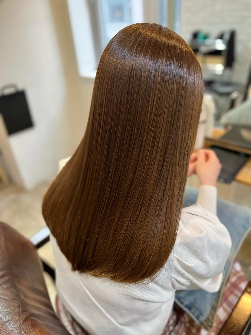 ロング カラー 縮毛矯正&髪質改善 ⭐️OGUのヘアスタイル