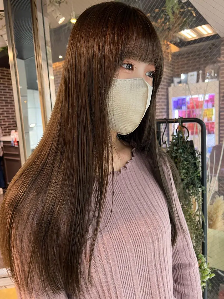 ロング カラー ブリーチ ケアブリーチ ダブルカラー イヤリングカラー イルミナカラー キムラリホ/ 国立美容室の眉毛・アイブロウイメージ