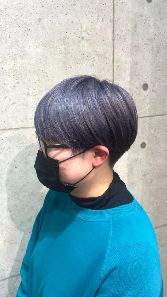 ショート カラー 韓国パーマ 美容師 和田爽良のヘアスタイル