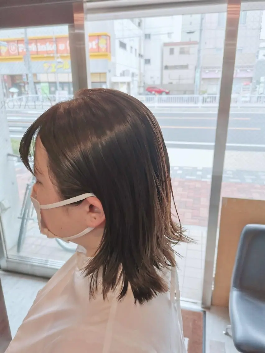 ミディアム ツヤ髪ケアカラー✨ 中谷良成のヘアスタイル