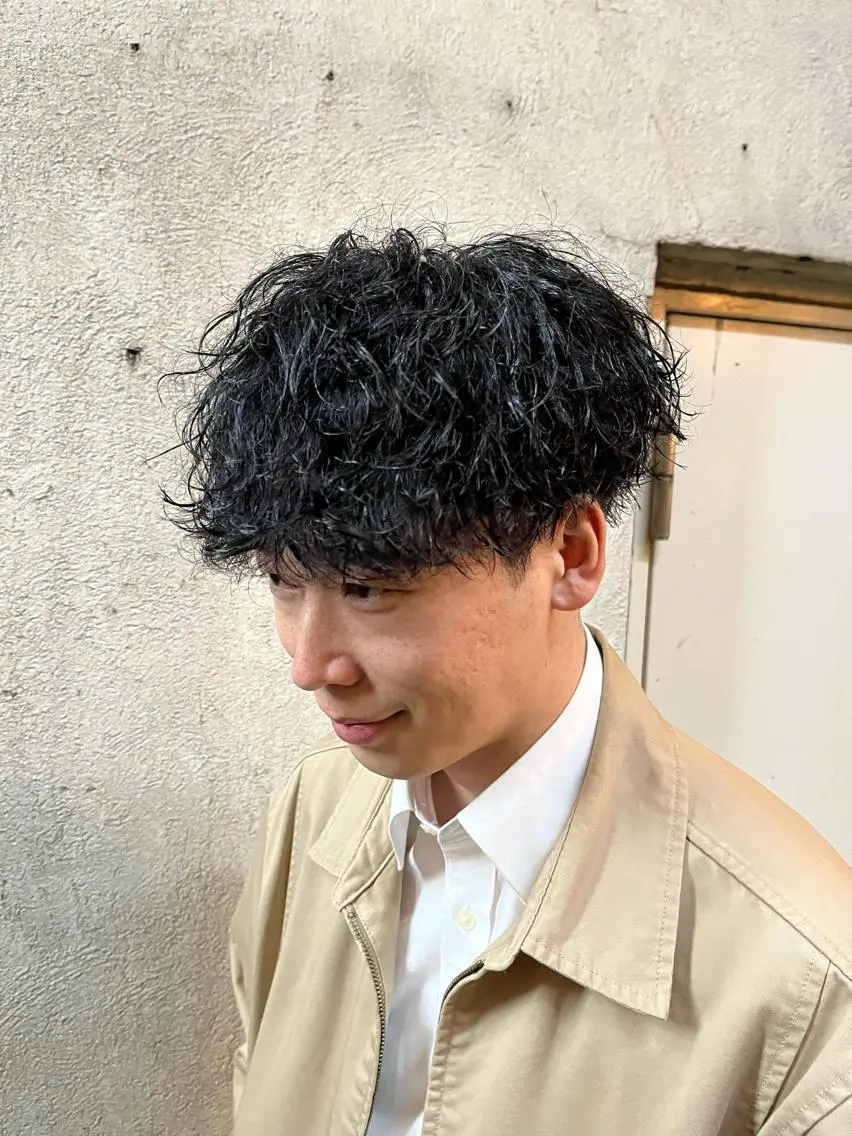 ショート パーマ メンズ 🏆メンズヘア特化 🥇代表りんぺーのヘアスタイル