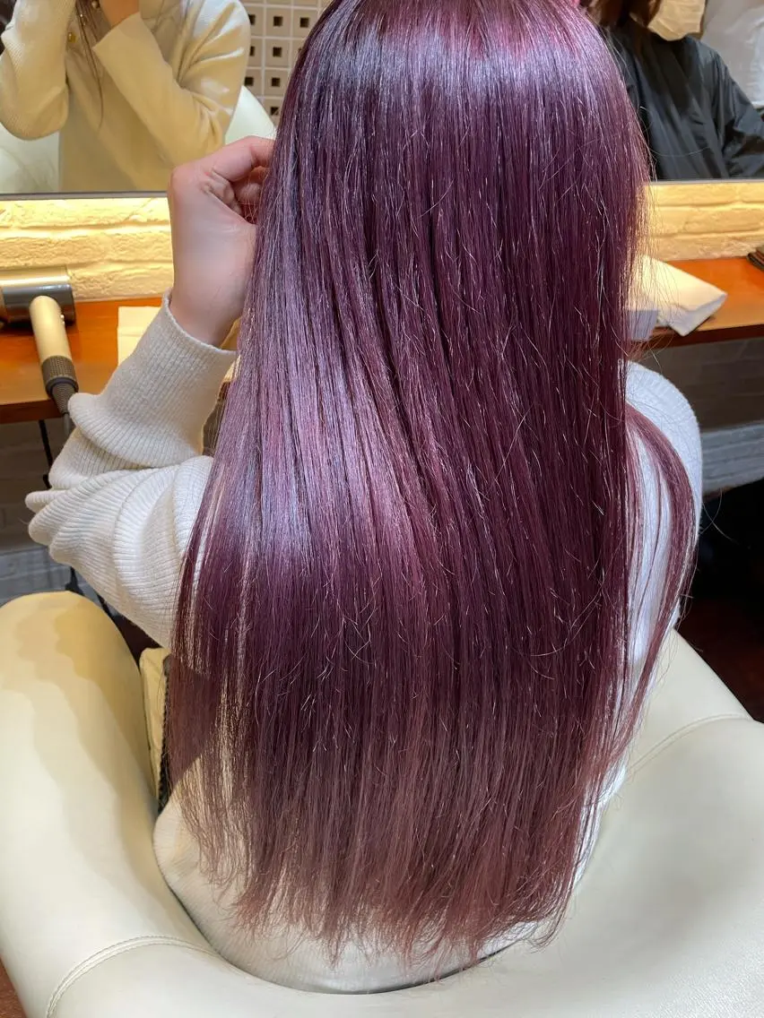 ロング カラー バイオレットカラー CoCooN 店長 さのえみのヘアスタイル
