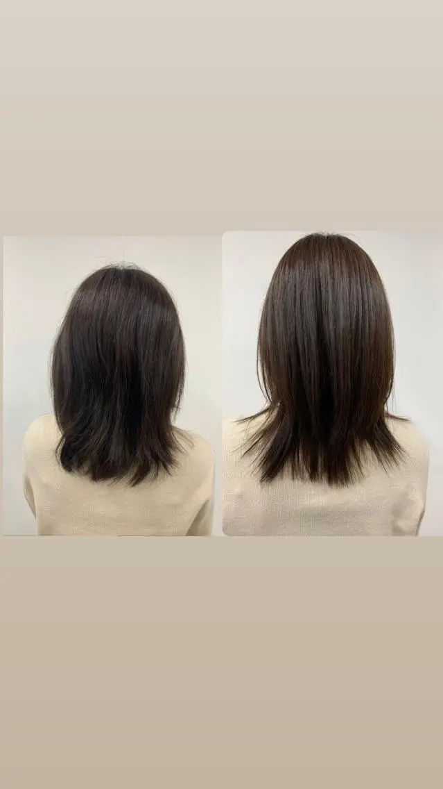 セミロング パーマ 髪質改善 トリートメント 中村 靖彬のヘアスタイル