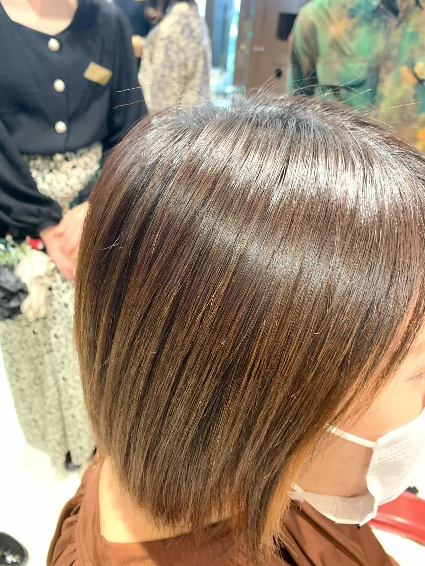 ショート ヘアカラー 髪質改善ストレート、 カラー清野雄大のヘアスタイル