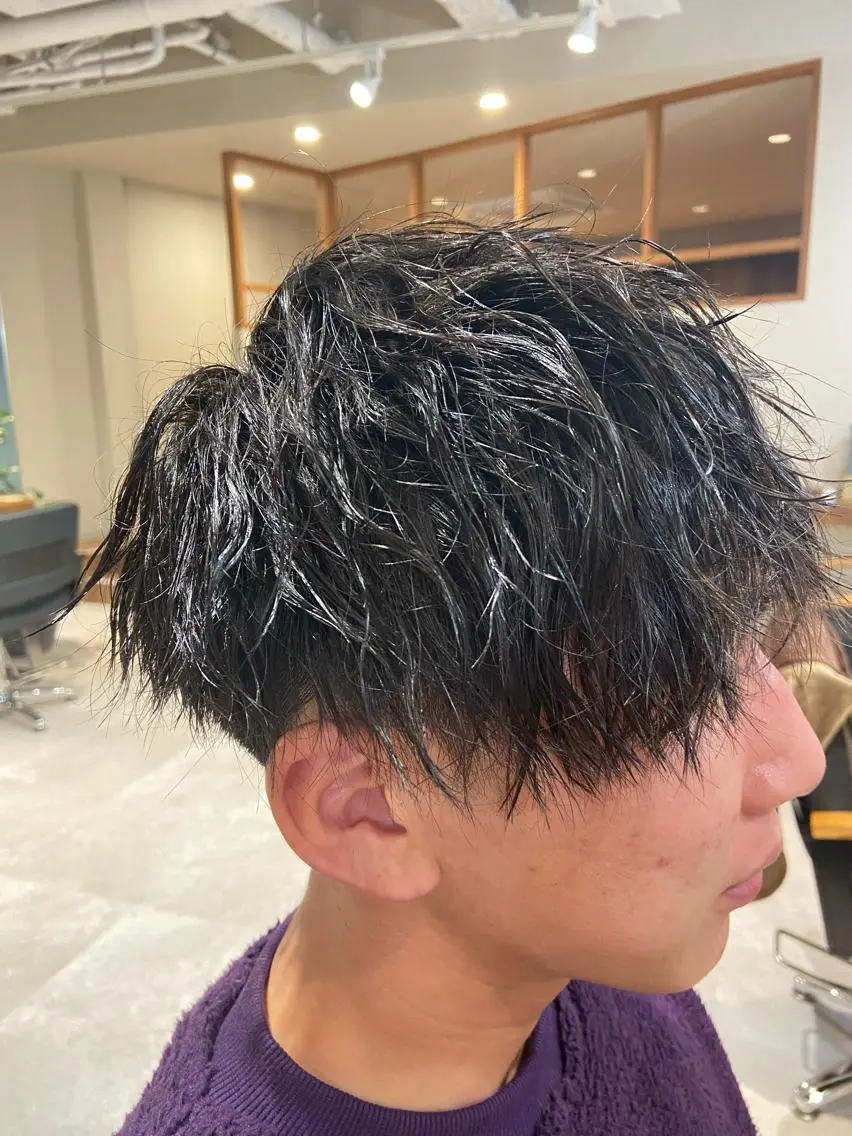 パーマ メンズ カット パーマ トリートメント 🔥メンズ特化/ 奥野心太【副店長】のヘアスタイル