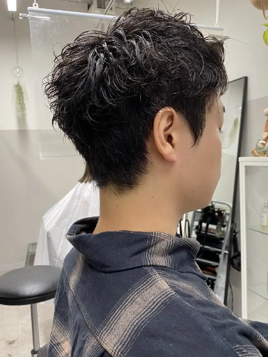 ショート ツイストパーマ カット パーマ メンズ&ショート LEA山村真史のヘアスタイル