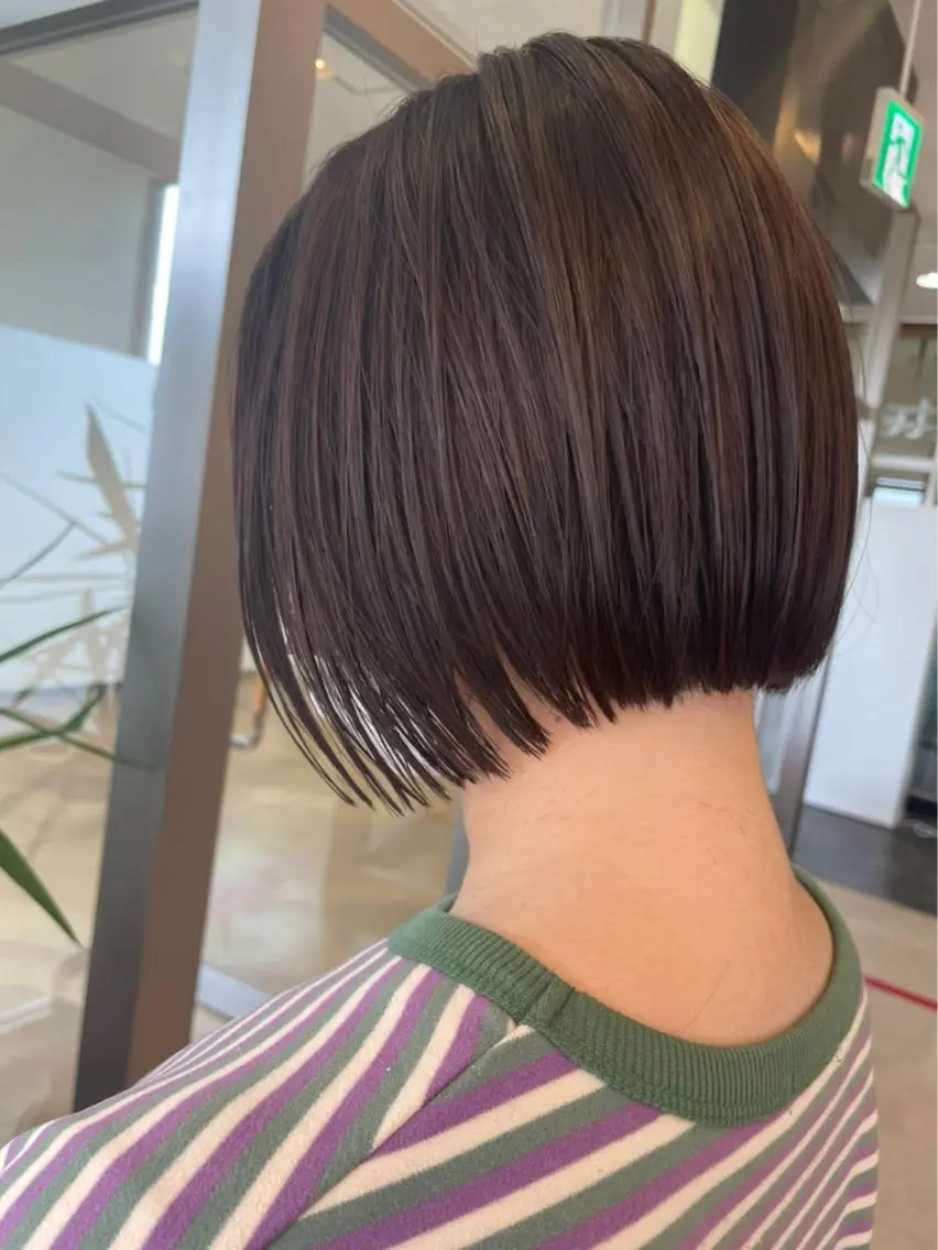 ショート ボブ Hairate坂戸 キシダ／透明感カラーのヘアスタイル